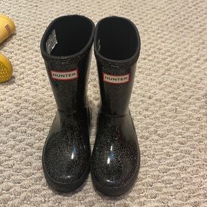 Kids glitter hunter boots